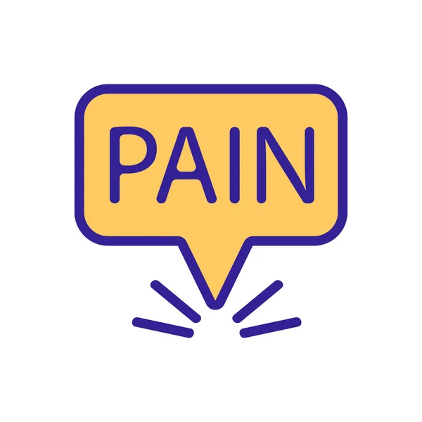 Διάνυσμα εικονιδίου πόνου. Μεμονωμένη απεικόνιση συμβόλων περιγράμματος — Διανυσματικό Αρχείο