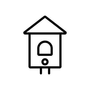 Kuş yuvası ikon vektörü. İzole edilmiş kontür sembolü gösterimi