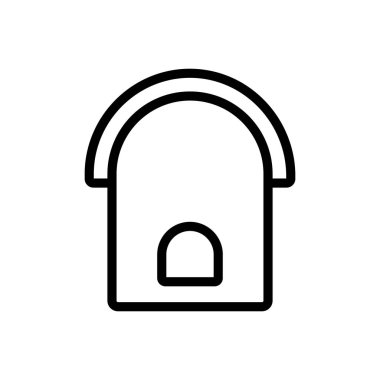 Kuş yuvası ikon vektörü. İzole edilmiş kontür sembolü gösterimi