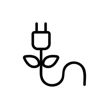 Biyoyakıt ikon vektörü. İzole edilmiş kontür sembolü gösterimi