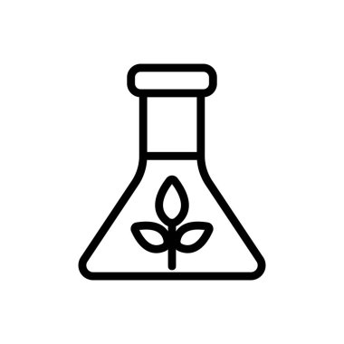 Biyoyakıt ikon vektörü. İzole edilmiş kontür sembolü gösterimi