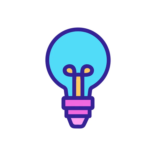 Light bulb icon vector. Isolated contour symbol illustration — Stock Vector