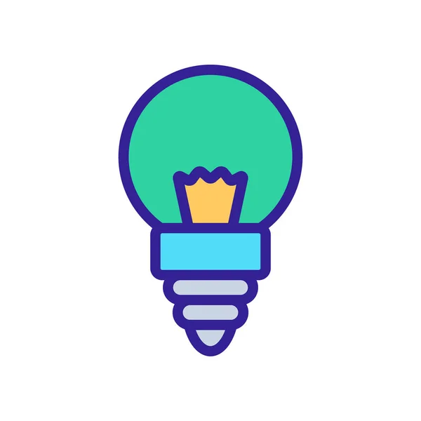 Light bulb icon vector. Isolated contour symbol illustration — Stock Vector