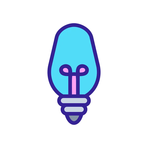 Light bulb icon vector. Isolated contour symbol illustration — Stock Vector