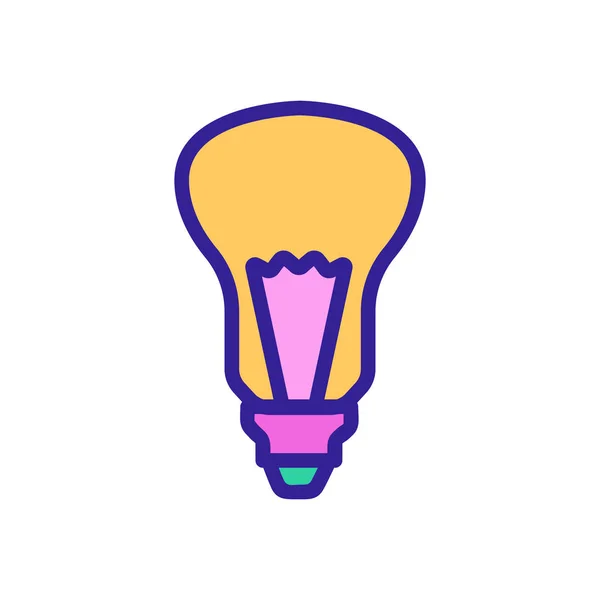 Light bulb icon vector. Isolated contour symbol illustration — Stock Vector