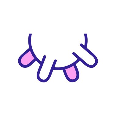 Cow icon vector. Isolated contour symbol illustration