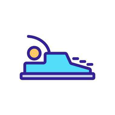 typewriter icon vector. Isolated contour symbol illustration