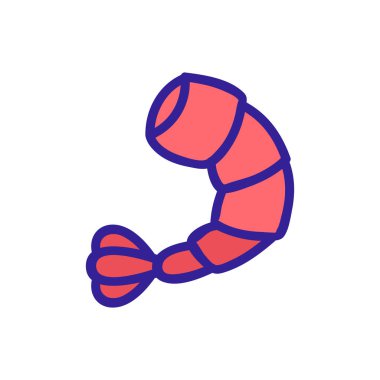 shrimp icon vector. Isolated contour symbol illustration