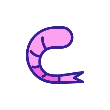 shrimp icon vector. Isolated contour symbol illustration