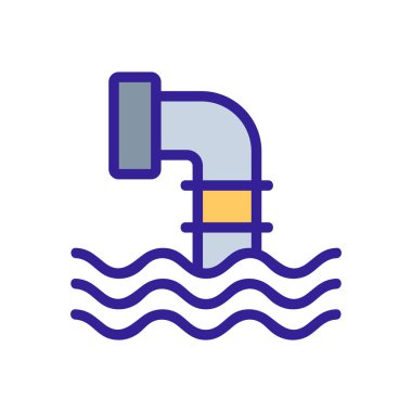 Periscope submarine icon vector. Isolated contour symbol illustration