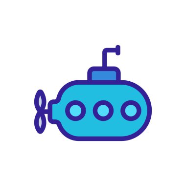 Periscope submarine icon vector. Isolated contour symbol illustration