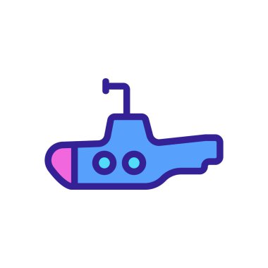 Periscope submarine icon vector. Isolated contour symbol illustration