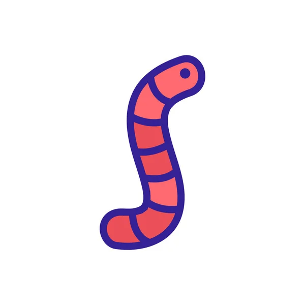 Vettore icona worm. Illustrazione del simbolo del contorno isolato — Vettoriale Stock