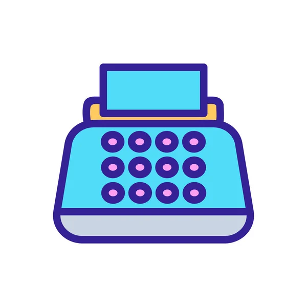 Typewriter icon vector. Isolated contour symbol illustration — 图库矢量图片