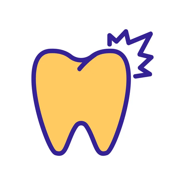 Vecteur d'icône de mal de dents. Illustration de symbole de contour isolé — Image vectorielle