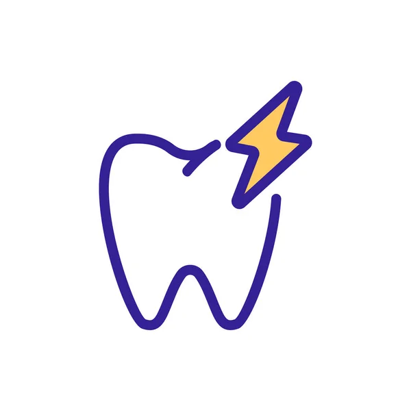 Toothache icon vector. Isolated contour symbol illustration — Stock Vector