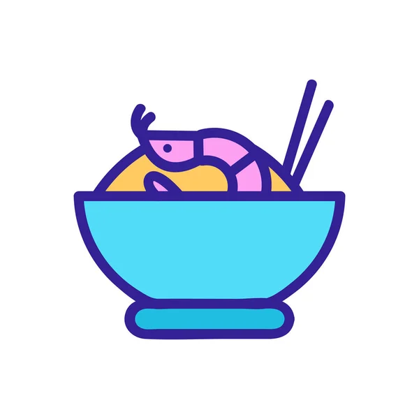Shrimp icon vector. Isolated contour symbol illustration — Wektor stockowy