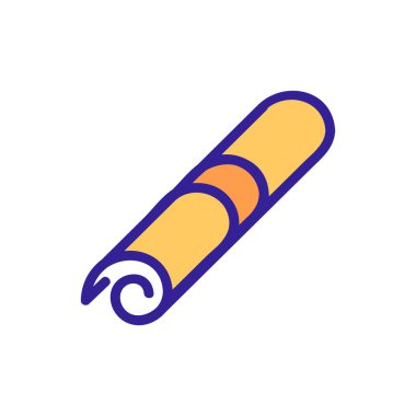 parchment paper scroll icon vector. Isolated contour symbol illustration