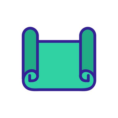 parchment paper scroll icon vector. Isolated contour symbol illustration