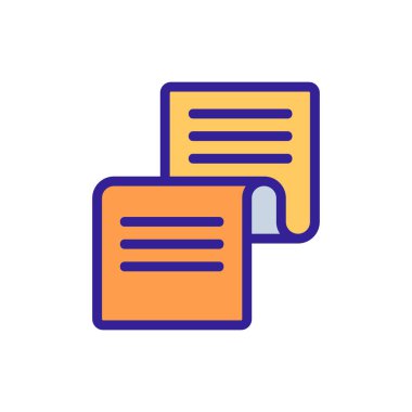 parchment paper scroll icon vector. Isolated contour symbol illustration