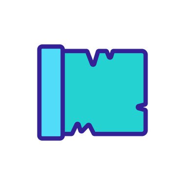 parchment paper scroll icon vector. Isolated contour symbol illustration