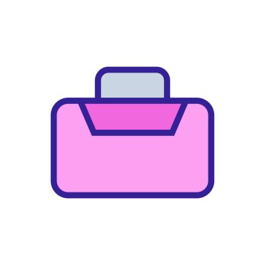 Lunchbox icon vector. Isolated contour symbol illustration