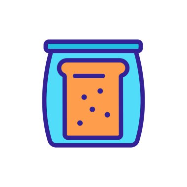 Lunchbox icon vector. Isolated contour symbol illustration