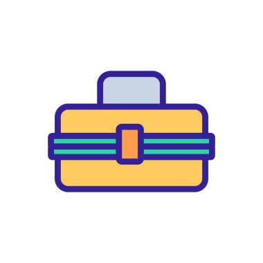 Lunchbox icon vector. Isolated contour symbol illustration