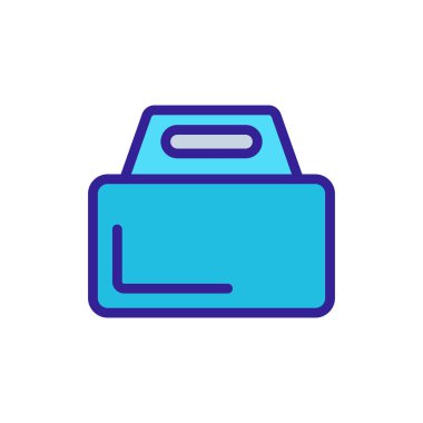 Lunchbox icon vector. Isolated contour symbol illustration
