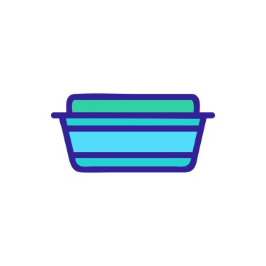 Lunchbox icon vector. Isolated contour symbol illustration