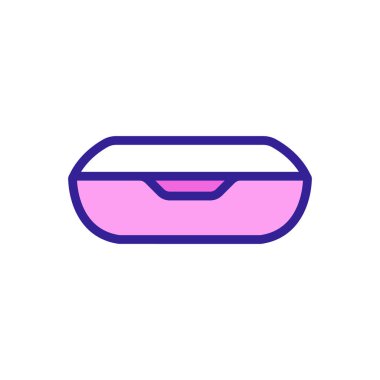 Lunchbox icon vector. Isolated contour symbol illustration