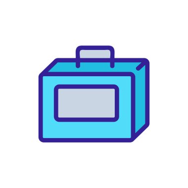 Lunchbox icon vector. Isolated contour symbol illustration