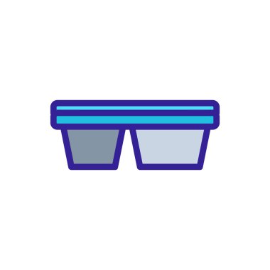 Lunchbox icon vector. Isolated contour symbol illustration