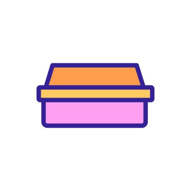 Lunchbox icon vector. Isolated contour symbol illustration