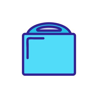 Lunchbox icon vector. Isolated contour symbol illustration