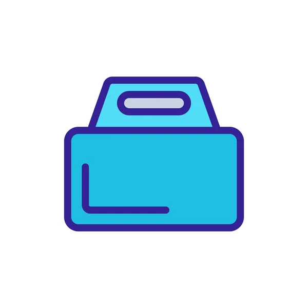 Lunchbox icon vector. Isolated contour symbol illustration — Stockvektor