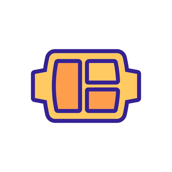 Lunchbox icon vector. Isolated contour symbol illustration — Stockvektor