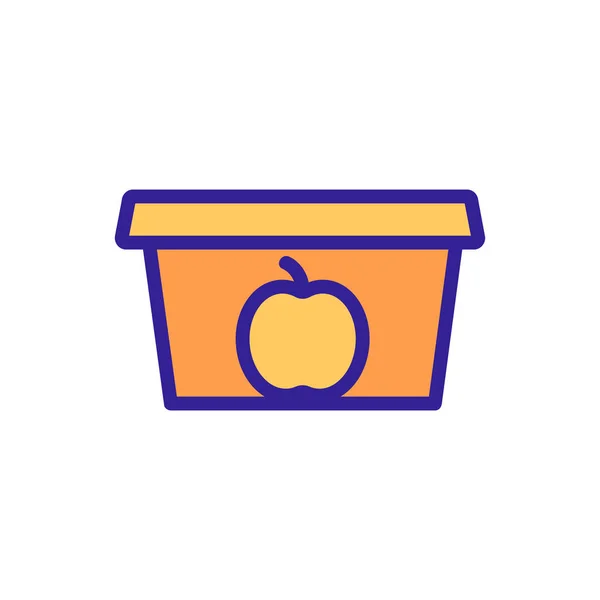 Lunchbox icon vector. Isolated contour symbol illustration — ストックベクタ