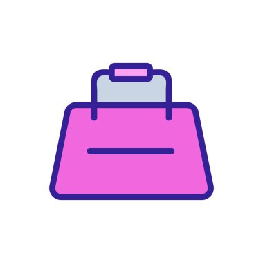 Suitcase luggage icon vector. Isolated contour symbol illustration