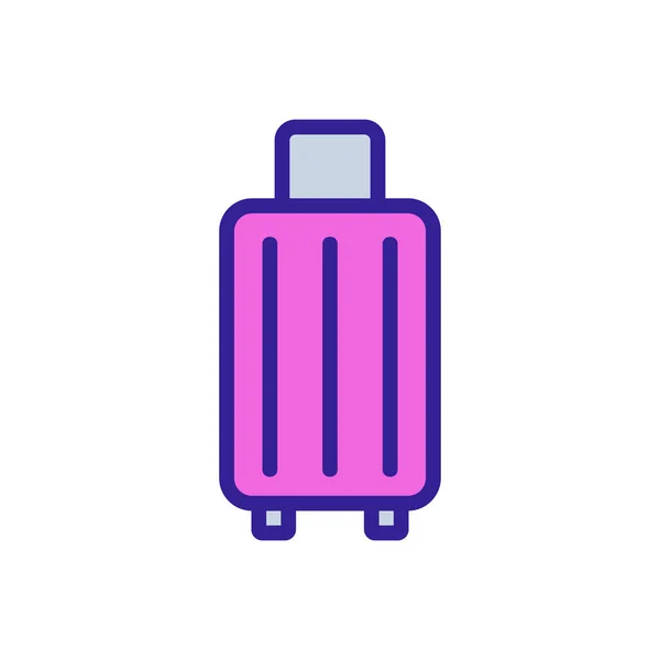 Icône de bagage vecteur. Illustration de symbole de contour isolé — Image vectorielle