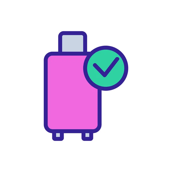 Baggage icon vector. Isolated contour symbol illustration — ストックベクタ