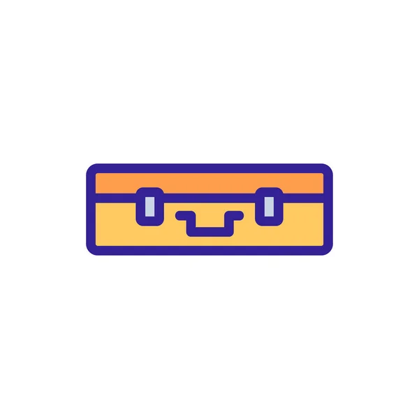 Suitcase luggage icon vector. Isolated contour symbol illustration — Stockvektor