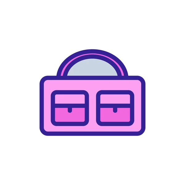 Bagage reis icoon vector. Geïsoleerde contoursymbool illustratie — Stockvector