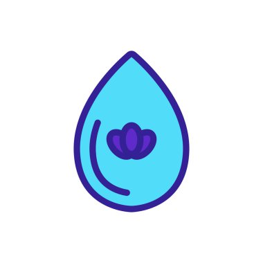 Lavanta yağı ikonu vektörü. İzole edilmiş kontür sembolü gösterimi