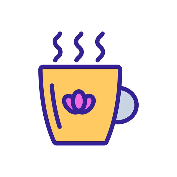 Vetor ícone de chá de lavanda. Isolado contorno símbolo ilustração — Vetor de Stock