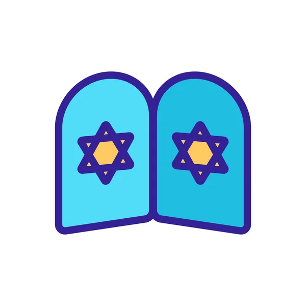 Wektor ikony Izraela. Ilustracja izolowanego symbolu konturu — Wektor stockowy