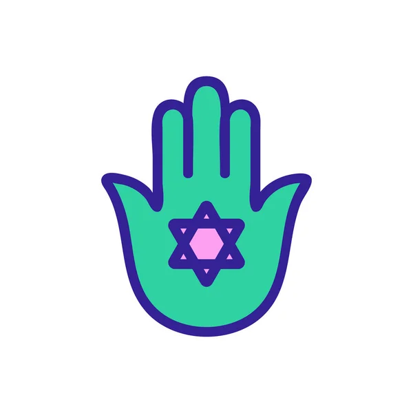 Israels ikon vektor. Isolerad kontur symbol illustration — Stock vektor