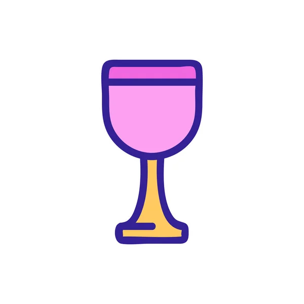 Wektor ikony wina. Ilustracja izolowanego symbolu konturu — Wektor stockowy