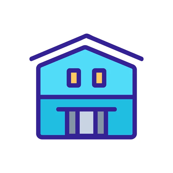 Farm house icon vector. Isolated contour symbol illustration — Stock Vector