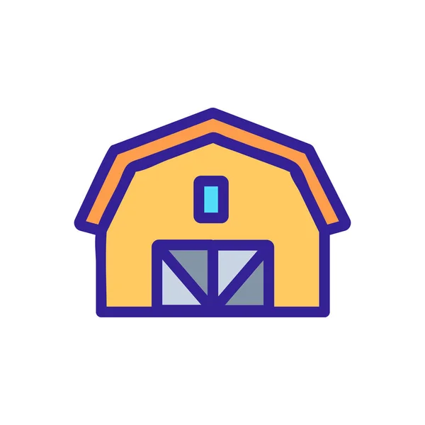 Farm hus ikon vektor. Isolerad kontur symbol illustration — Stock vektor